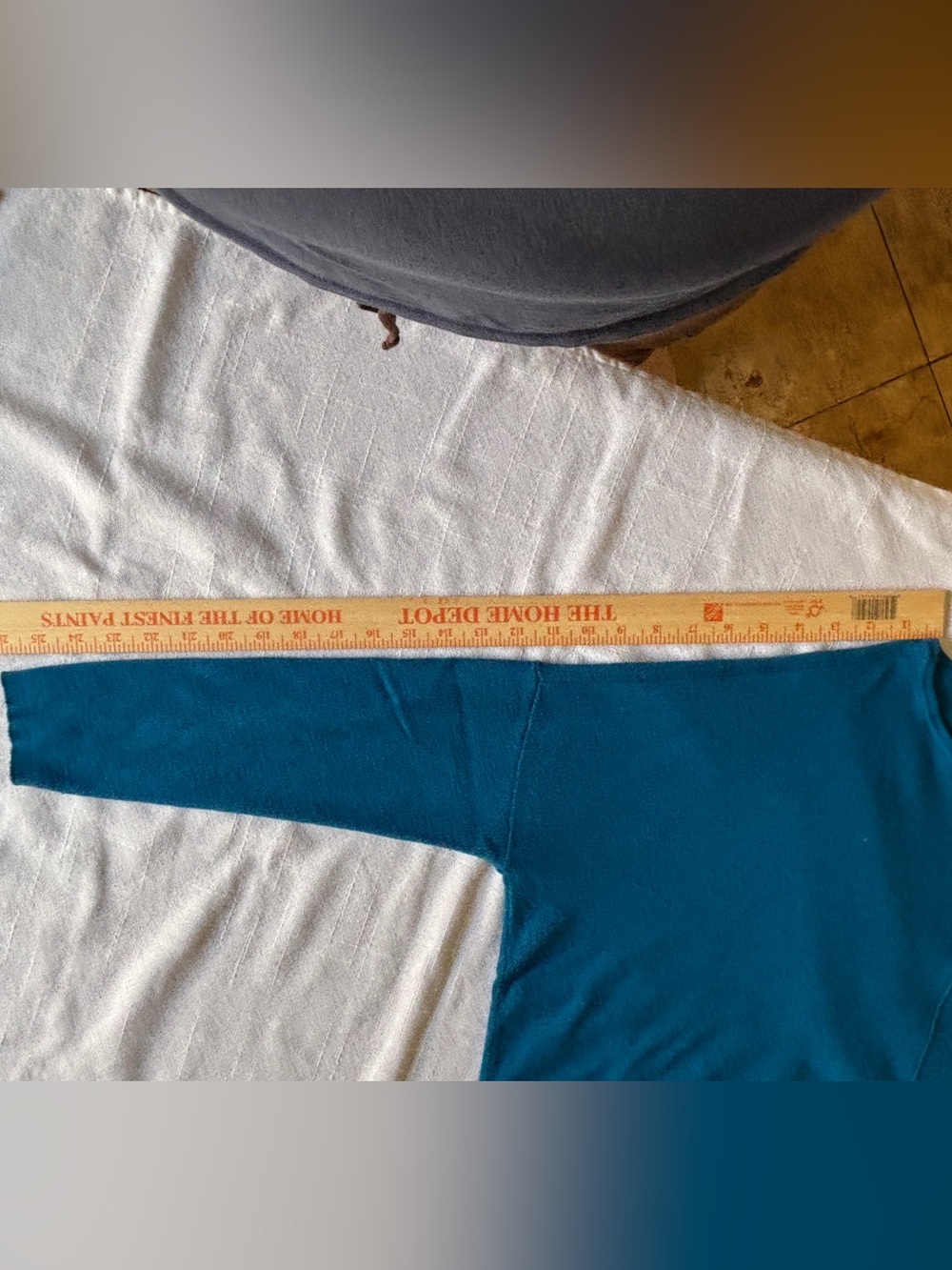 Chico's Teal Scoop Neck Lightweight Sweater ~ Chico’s Size 2/Women’s 12 - Picture 7 of 11